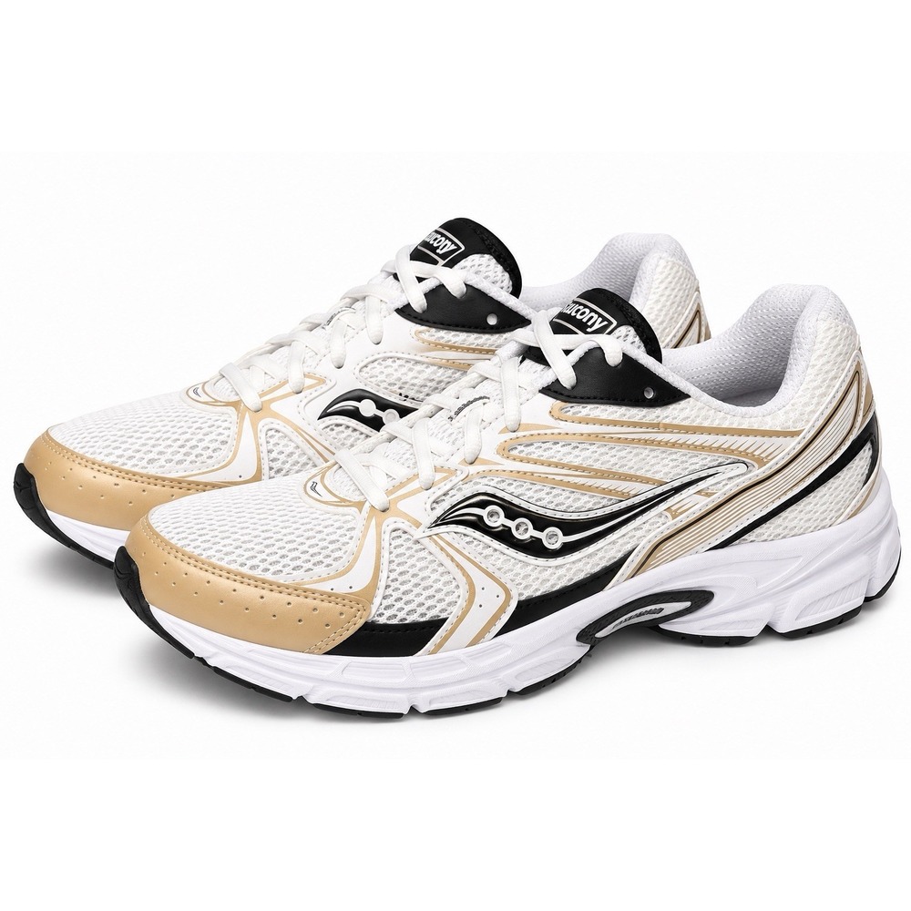 Saucony Grid Ride Millennium White Gold Black S70812-18 Men's Size 12 Sneakers
